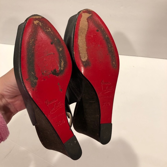 Christian Louboutin wedge sandals slingbacks 35.5 - Picture 8 of 13